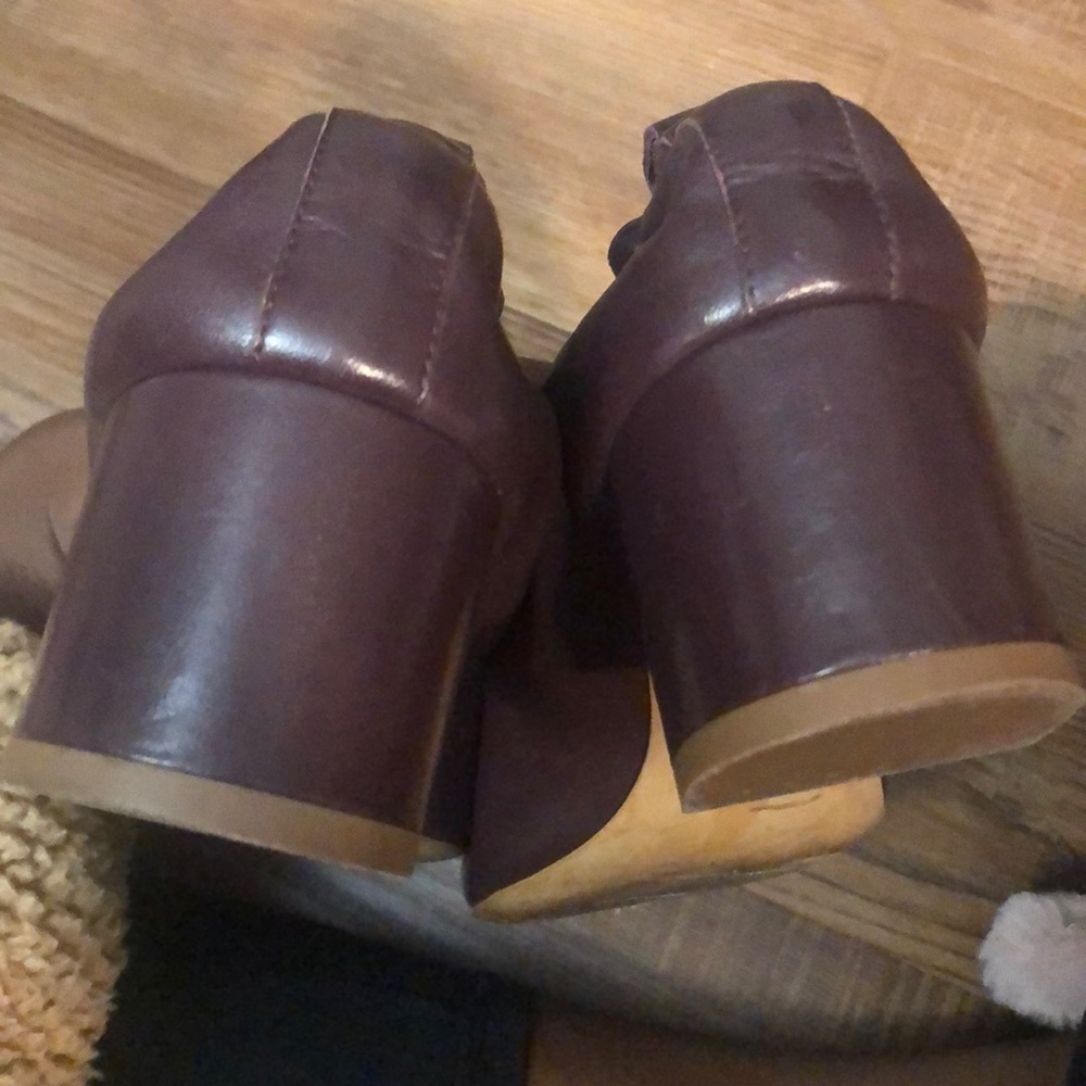 Burgundy/Brown Everlane day heels